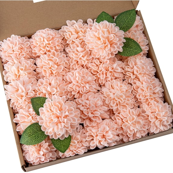 Artificial Wedding Dahlia Flowers Fake Foam Roses with Stem for Wedding Bouquets Centerpieces Arrangements Decoration(Mint Green)