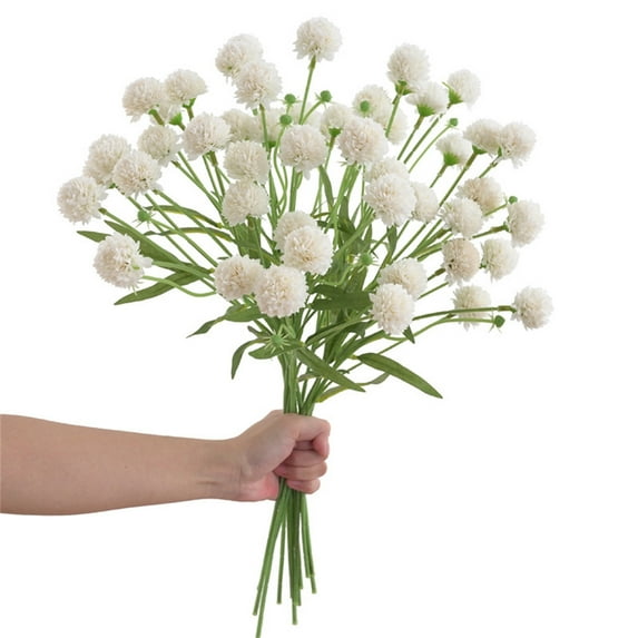 Artificial Wedding Flower, 19.3 Inch Handheld Bouquet for Home Decor, Party, Centerpiece - Real-Like Silk Flower, Vase Not Included