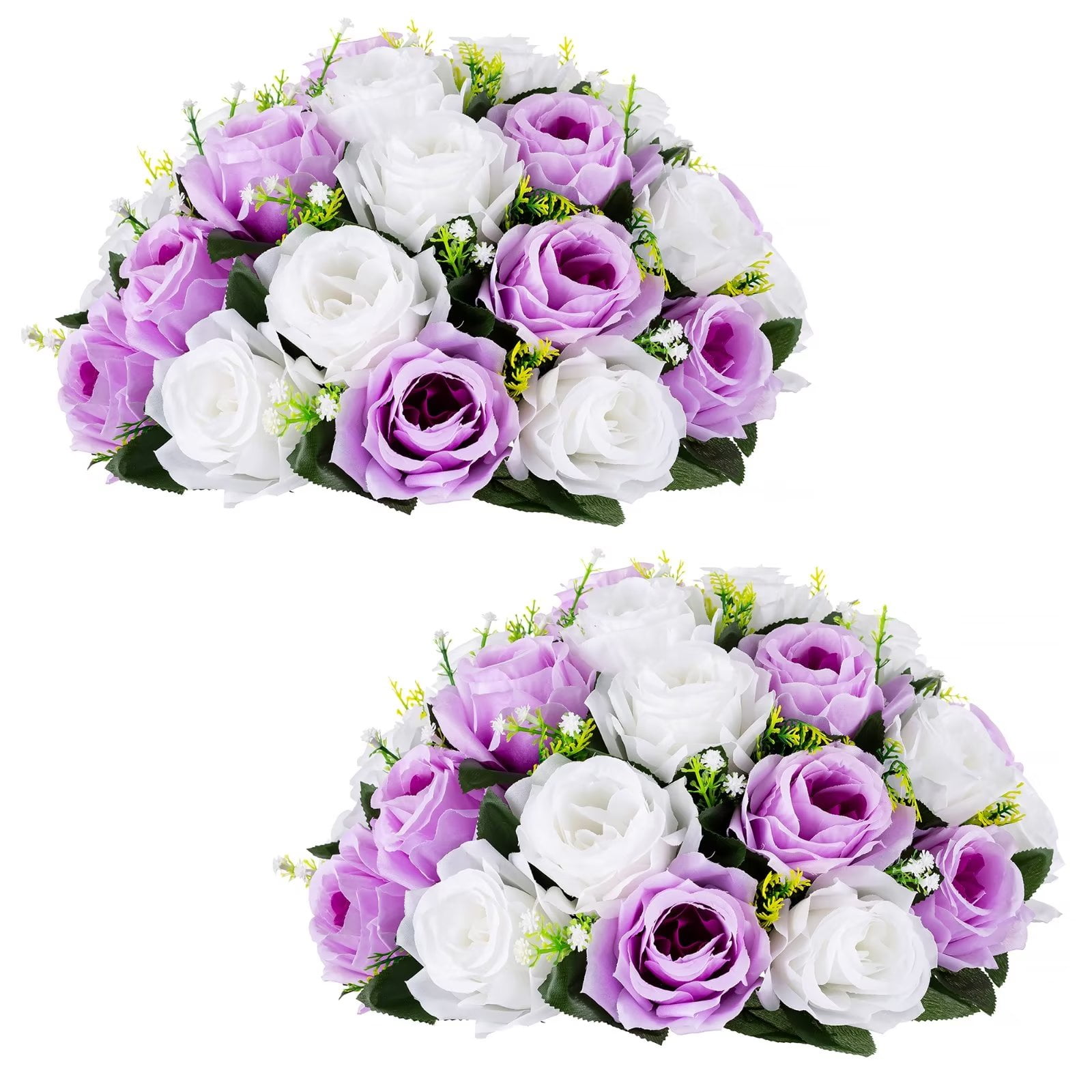 Artificial Wedding Flower Balls for Centerpieces 2Pcs 14.2" Large Lilac