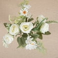 thumbnail image 1 of Artificial Wedding Flowers, Handheld Bouquet, Fake Floral Wall Decor, Real Like Silk Blooms, Vibrant Colors, Centerpiece Home Decoration, Party Office Shop Decor, 28.5cm, No Vase Included, 1 of 7