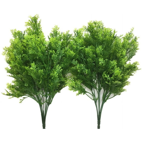 Artificial Weeping Willow, Plastic Plants Greenery Leaves Fake Hanging Vine Faux Ivy Garland UV Resistant for Home Indoor Outdoor Garden Door Wall Baskets Wedding Party Table Decor Decoration - 4 Pcs