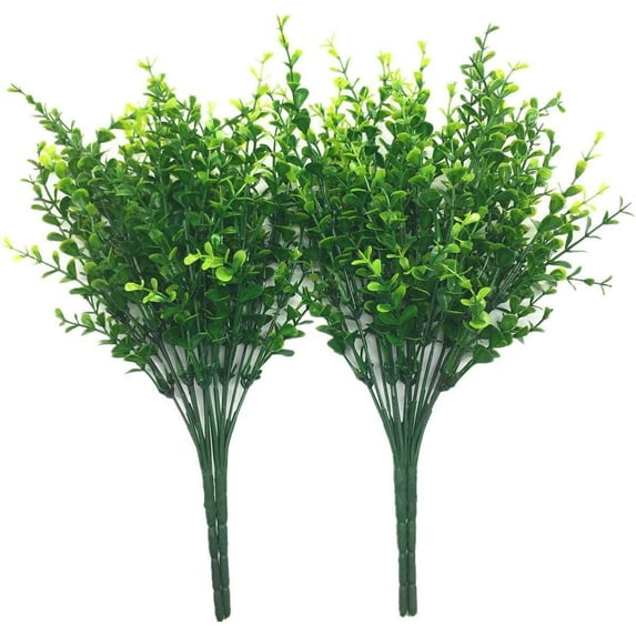 Artificial Weeping Willow, Plastic Plants Greenery Leaves Fake Hanging Vine Faux Ivy Garland UV Resistant for Home Indoor Outdoor Garden Door Wall Baskets Wedding Party Table Decor Decoration - 4 Pcs