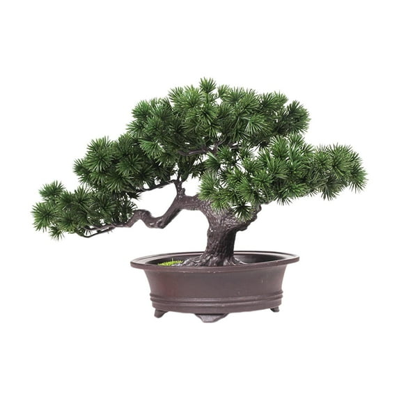 Artificial Welcoming Tree Pot Plant Bonsai Decorative Novel and Unique Sturdy Multipurpose Desktop Display for Terrace, Windowsill Style B