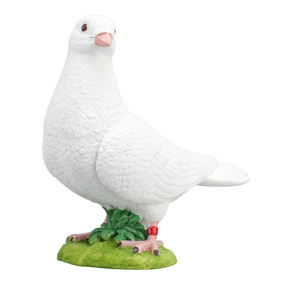 Artificial White Doves Ornament High Simulation Resin White Feather Birds Ornaments For Garden Home Decoration