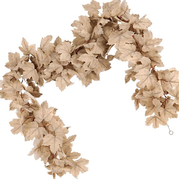 Artificial White Maple Branch Accent with Silk-Flower for Stair Railings, Photo Displays, and Weddings