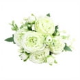 thumbnail image 1 of Artificial White Roses Faux Flowers Bouquet for Vase Home Decor Wedding Table Centerpieces for Living Room Decoration, 1 of 5