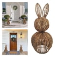 thumbnail image 1 of Artificial Wicker Rattan Easter Bunny Decorations for Table Centerpieces Rabbit Decor for Spring Farmhouse Home Tabletop Decoration, 1 of 7