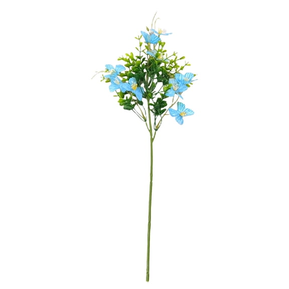 Artificial Wildflower Bush, 18.9" Blue