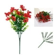 thumbnail image 1 of Artificial Wildflowers Fake Silk Spring Flowers Faux Wildflowers Floral Stems for Flower Arrangements Wedding Home Decor (Red), 1 of 6