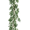 thumbnail image 1 of Artificial Willow Leaves Vine Twigs, Fake Hanging Ivy Plants Silk Green Leaf Rattan Garland Greenery Decor for Indoor Outdoor Home Wedding Arch Jungle Beach Birthday Party Garden, 1 Pcs, 64 Inches, 1 of 9
