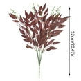 thumbnail image 1 of Artificial Wine Red Myrtle Leaf Spray for Window Display Outdoor Home Decor, 1 of 4