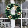 thumbnail image 1 of Artificial Winter Christmas Wreath - Greenery Wreath with Tinsel & Flower Vine Accents, Great Hanging Decor for Front Door, Fireplace & Stair Railing, Suitable for Indoor Home & Outdoor Yard, 1 of 6