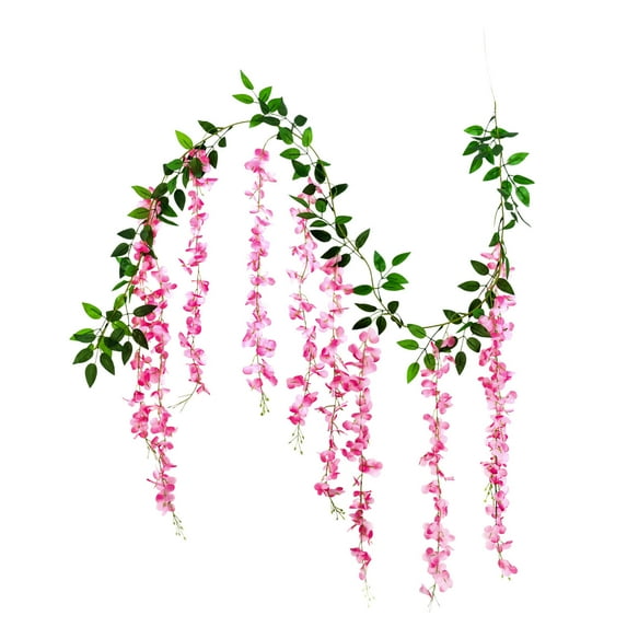 Artificial Wisteria Flower Garland for Wedding and Home Decor - Beautiful Silk Hanging Vines for Birthday and DIY Bouquets