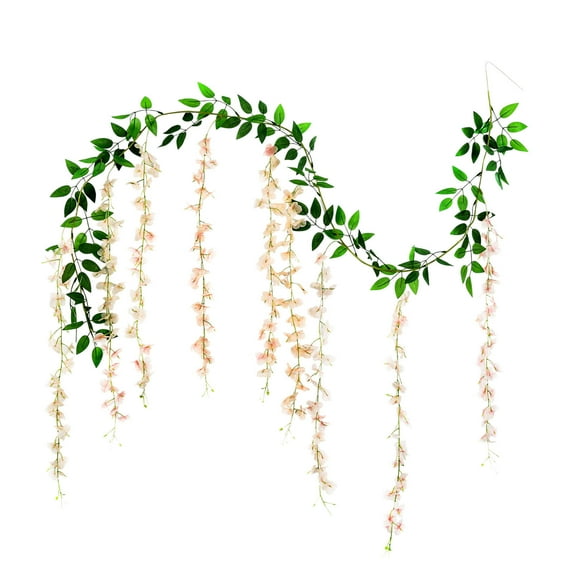 Artificial Wisteria Flower Garland for Wedding and Home Decor - Beautiful Silk Hanging Vines for Birthday and DIY Bouquets