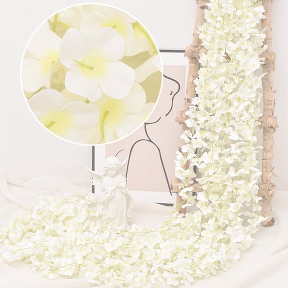 Artificial Wisteria Garland, 5.9Ft Hanging Flower Vine for Wedding Arch, Home, Garden & Outdoor Ceremony Decor (Multicolor), By Preplabs