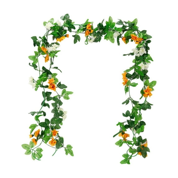 Artificial Wisteria Garland With Floral Strings For Weddings And Home Decor, Faux Vines For DIY Bouquets And Room Decoration, Realistic Look, Durable Plastic Material