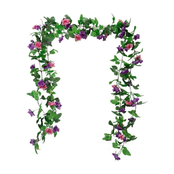 Artificial Wisteria Garland With Floral Strings For Weddings And Home Decor, Faux Vines For DIY Bouquets And Room Decoration, Realistic Look, Durable Plastic Material