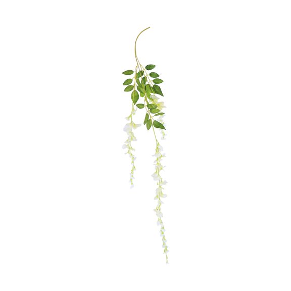 Rewera Artificial Wisteria Garland Hanging Flower Vine for Home Garden Party Decoration White