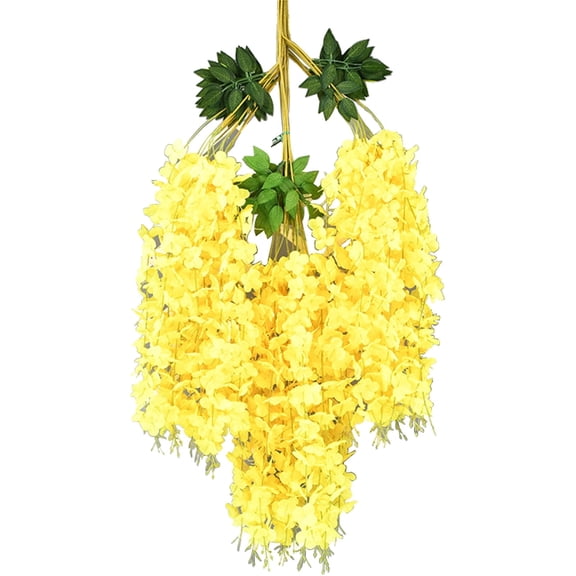 Artificial Wisteria Hanging Flowers 12 Pcs Simulation Silk Flower Hydrangea