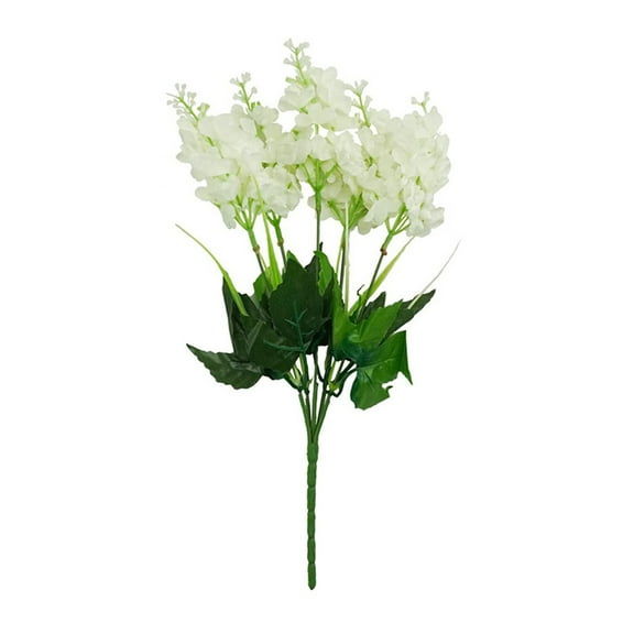 Artificial Wisteria Verdsylv 1 Stem Artificial Wisteria Hyacinth Flower, Realistic Faux Bloom for Vase Decor Indoors Outdoors Garden Hotel Wedding Arrangement, Hanging Flower Garland, White
