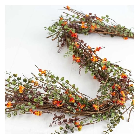 Artificial Woodland Bittersweet and Twig Vine - Rustic Berry or Autumn, Fall, Thanksgiving Decorating by (60 Inches Long)