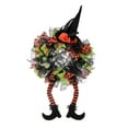 thumbnail image 1 of Artificial Wreath Decorative Halloween Witch Wreath for Party Home Halloween, 1 of 8