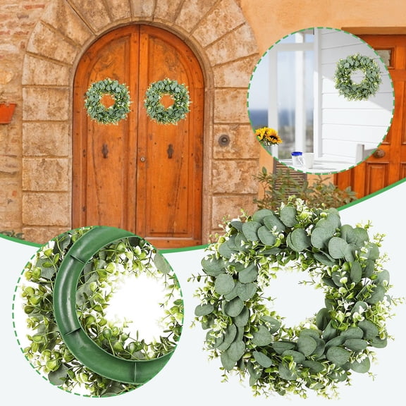 Artificial Wreath Garland, 30 Inch Fake Leaf Vine Hanging Swag for Wedding Door Wall Fireplace Indoor Outdoor Christmas Party Decor