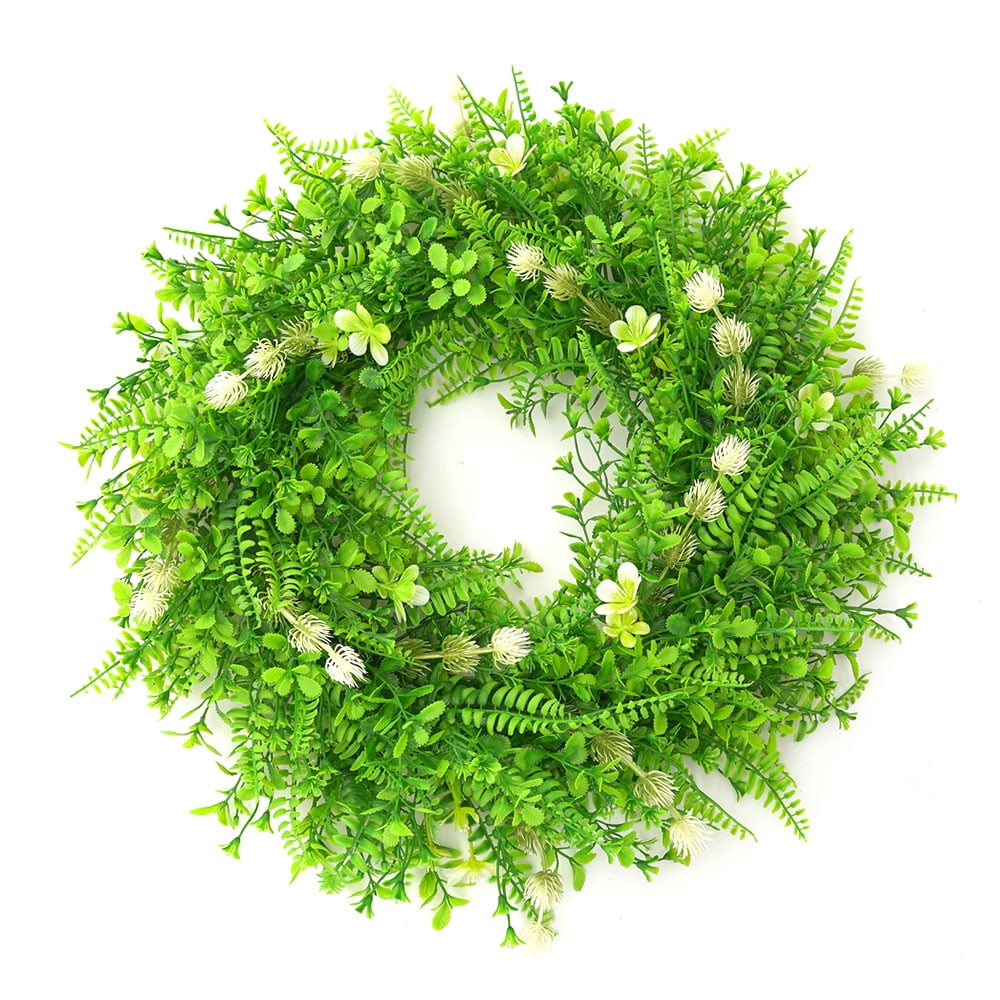Artificial Wreath Green Leaves Wreath for Front Door Wall Festival