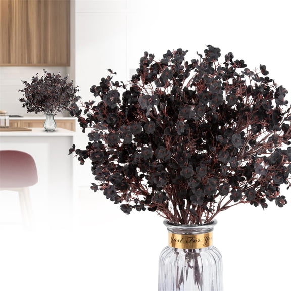 Artificial Wreath With A Lifelike Texture, Featuring White Silk Flowers. Perfect For Spring Wedding Decorations, Indoor Floral Arrangements, Table Centerpieces, And Home Decor. Black 49Cm