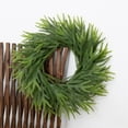 thumbnail image 1 of Artificial Wreath, Pines Conifer Leaf Garland Soft Rubber Green Plant Christmas Rattan Ring Door Hanging Wall Decoration, Clearance Sales, 1 of 7