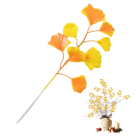 Artificial Yellow Branches Decorative Leaf Stems For Wedding Backdrop Vase Arrangement Fall Home Decor