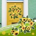 Artificial Yellow Sunflower Wreath Decorative For Home Front Door Wall