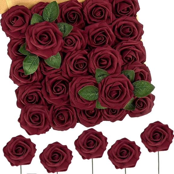 Artificial artificial dahlia and rose clusters with stems are suitable for DIY bridal bouquets, home decoration, cake decoration, flower arrangement, garden, vase, and garland making