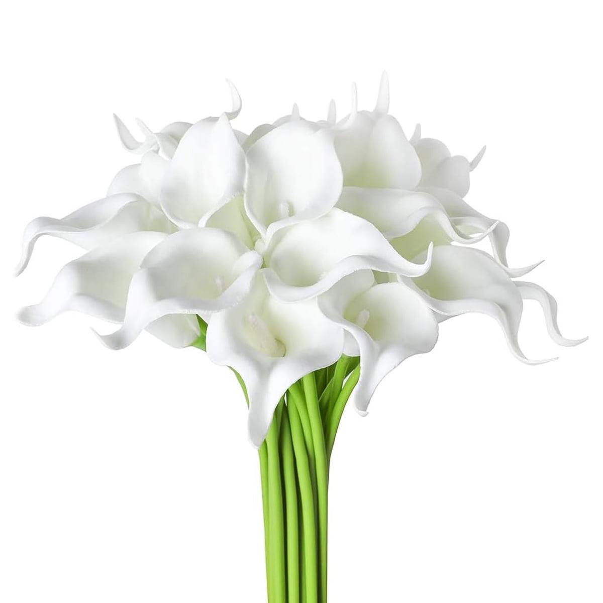 Artificial calla Lily Fake White Flower Wedding bouquet True Touch ...