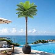10ft Tall Artificial Phoenix Palm Tree Tall Artificial Palm Trees,Faux Phoenix Palm Plants for Outside Patio Pool Home Office Living Room Yard 1 Pack