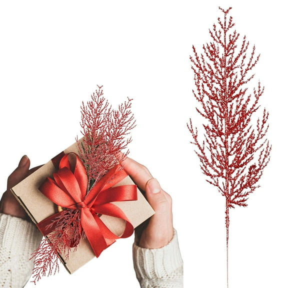 Artificial eucalyptus wreath Blue Artificial Cedar Spray Picking Artificial Cedar Branches Dry Christmas Flower Picking Christmas Tree Wreaths Winter Seasonal Flower Arrangement Holiday Decoration