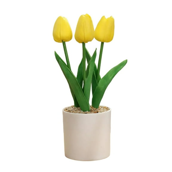 Artificial flower PU feel tulip creative indoor ornaments decorative bonsai