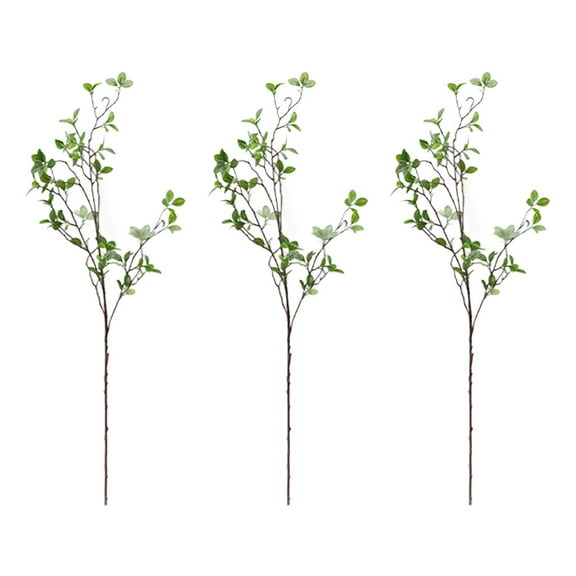 Artificial flowers,3 Pack Artificial Greenery Stems Branches For Vase Stems Faux Green Stems Artificial Stems Faux Stems(39