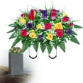 thumbnail image 1 of Artificial flowers,Artificial Cemetery Flowers Saddle Shaped Decorations Non Fading, 1 of 4