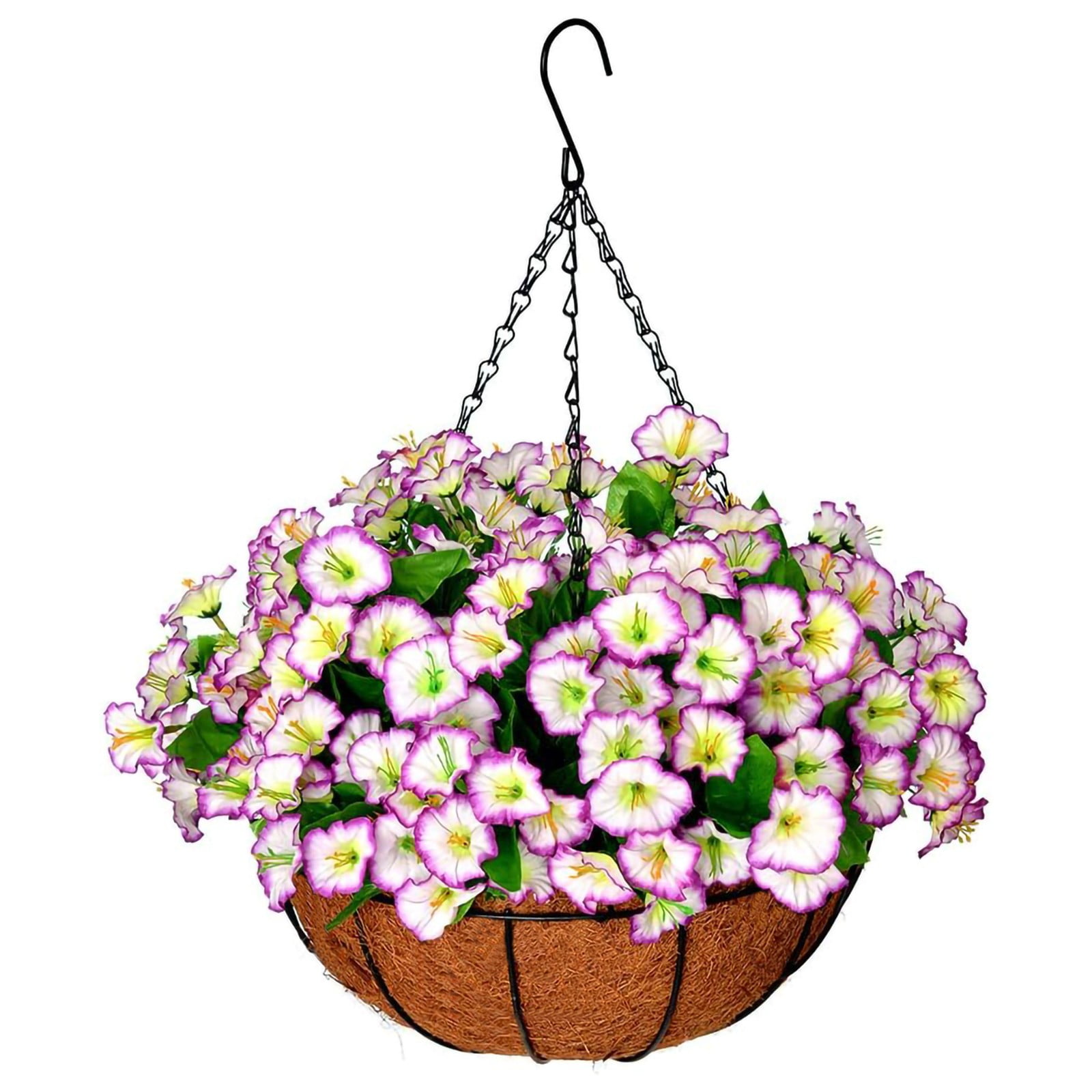 Artificial flowers,Artificial Hanging Flowers Plants With Basket Spring