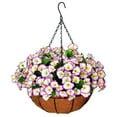 Artificial flowers,Artificial Hanging Flowers Plants With Basket Spring