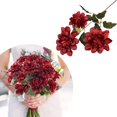 thumbnail image 1 of Artificial flowers,Artificial Mums Flowers With Stem Orange Flowers Arrangement For Home Fall Wedding Bouquet Thanksgiving Table Centerpieces Decor, 1 of 9