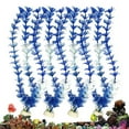 thumbnail image 1 of Artificial flowers Artificial Plastic Long Fish Tank Plants Decoration Ornaments For All Fish 12" Tall (Blue White), 1 of 3