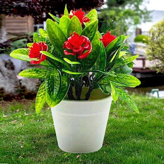 Artificial flowers,Artificial Potted Flower Flowers In Pot Rose Bouquet Decoration Plants Arrangement For Table Centerpieces Home