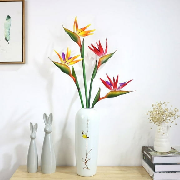 Artificial flowers,Large Bird Of 25 Inch Flower No Fade Flower Part Is Made Of Soft Rubber PU Artificial Flower Plants For Home