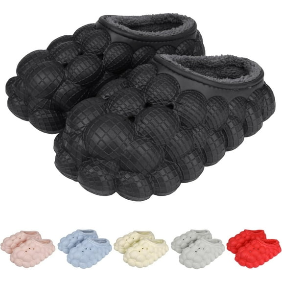 Artificial fur-Lined Slippers  for Men and Women, Warm Comfortable Indoor Outdoor Slippers with Fun Design