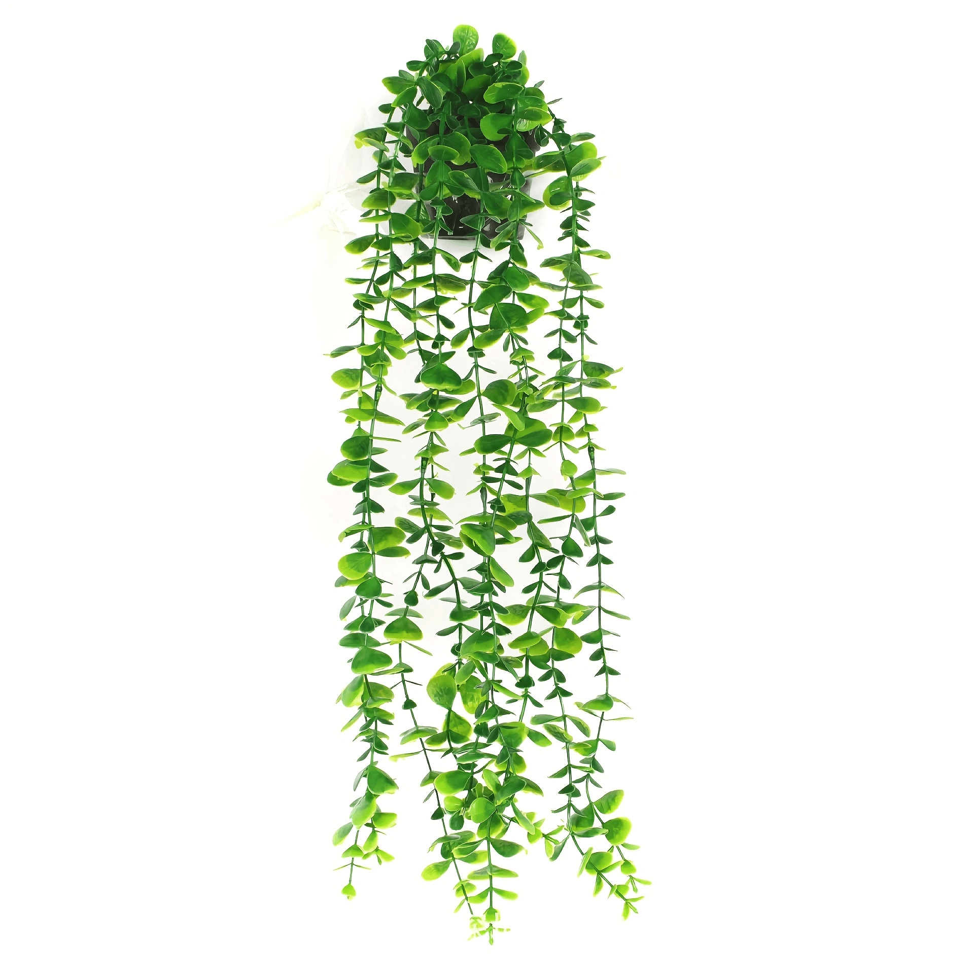 Artificial hanging plants, eucalyptus leaf vine fake potted plant set ...