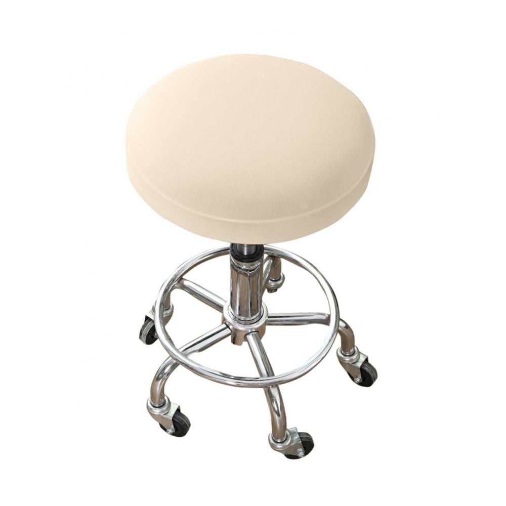 Artificial leather Bar Stool Covers Round Dia 15 Inch Round Bar Stool Covers Slipcovers Anti Slip Washable 1Pcs Beige Walmart