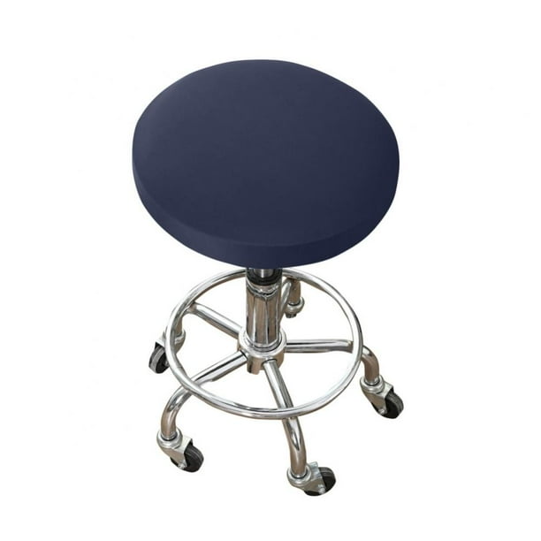 Artificial leather Bar Stool Covers Round Dia 15 Inch Round Bar Stool Covers Slipcovers Anti Slip Washable 1Pcs Blue Walmart Business Supplies