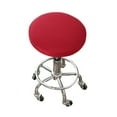 thumbnail image 1 of Artificial leather Bar Stool Covers Round Dia 15 Inch Round Bar Stool Covers Slipcovers Anti-Slip Washable(1Pcs,Red), 1 of 1
